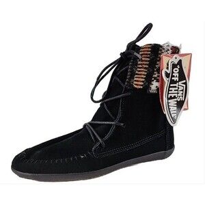 Vans Women 5.5 M Surf Siders Shoes Blue Canvas Slip On  Comfort Ankle  Boots